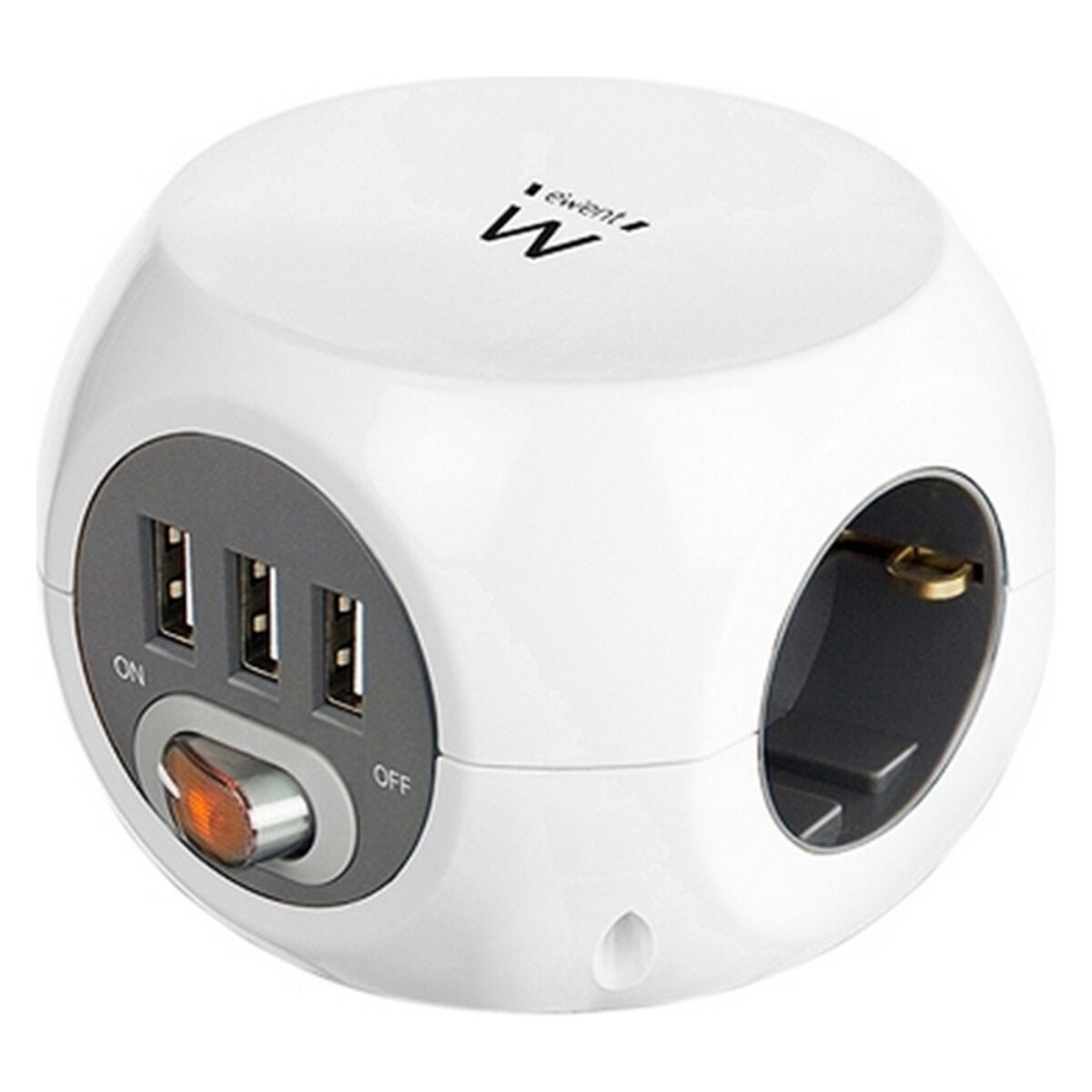 Cube multipluggen Ewent EW3939 USB 5V 2A Wit